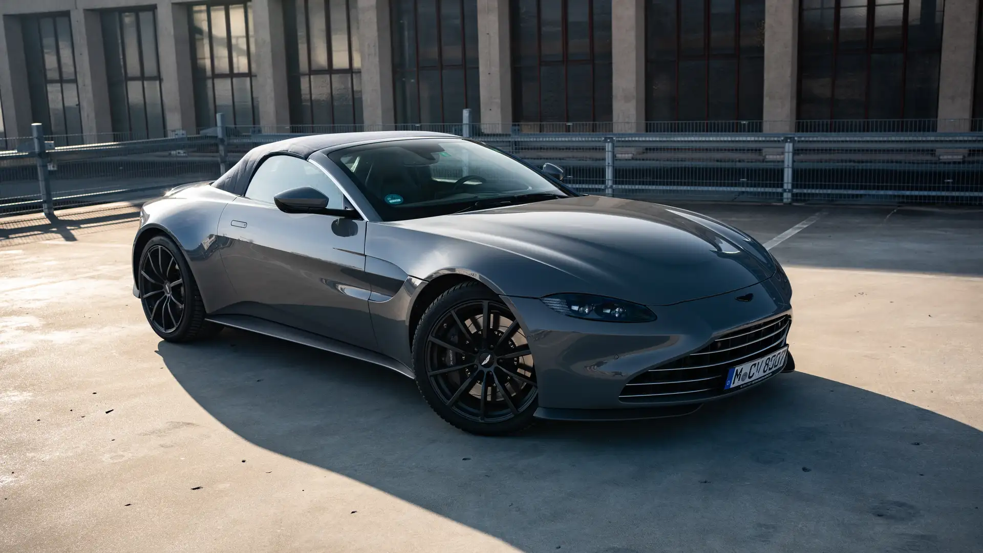 Front view of our Aston Martin Vantage Roadster.